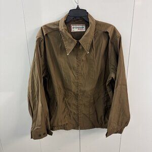 Vintage 1950s McGregor Drizzler Brown Zip Bomber Jacket Mens Size 46 RARE 50s